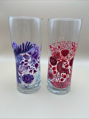 Set of 2 Anthropologie Nordic Sunrise Juice Glasses from Anthrohome